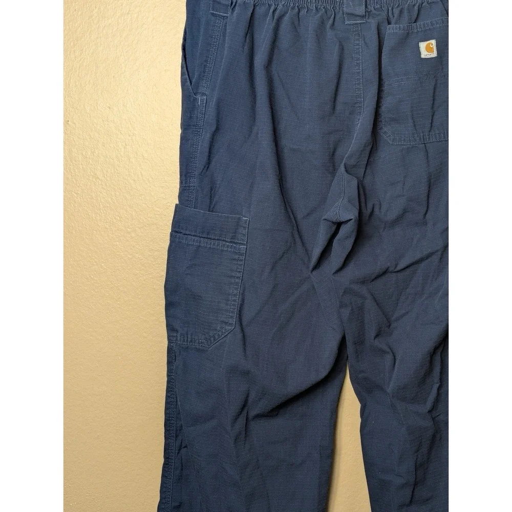 Carhartt C54108 Ripstop Cargo Pants Blue Mens M 34x28.5‎ Utility Work